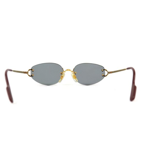 Cartier Vintage 2C Decor Two Point Rimless Sunglasses Eyewear Gold Bordeaux 16 main image 4